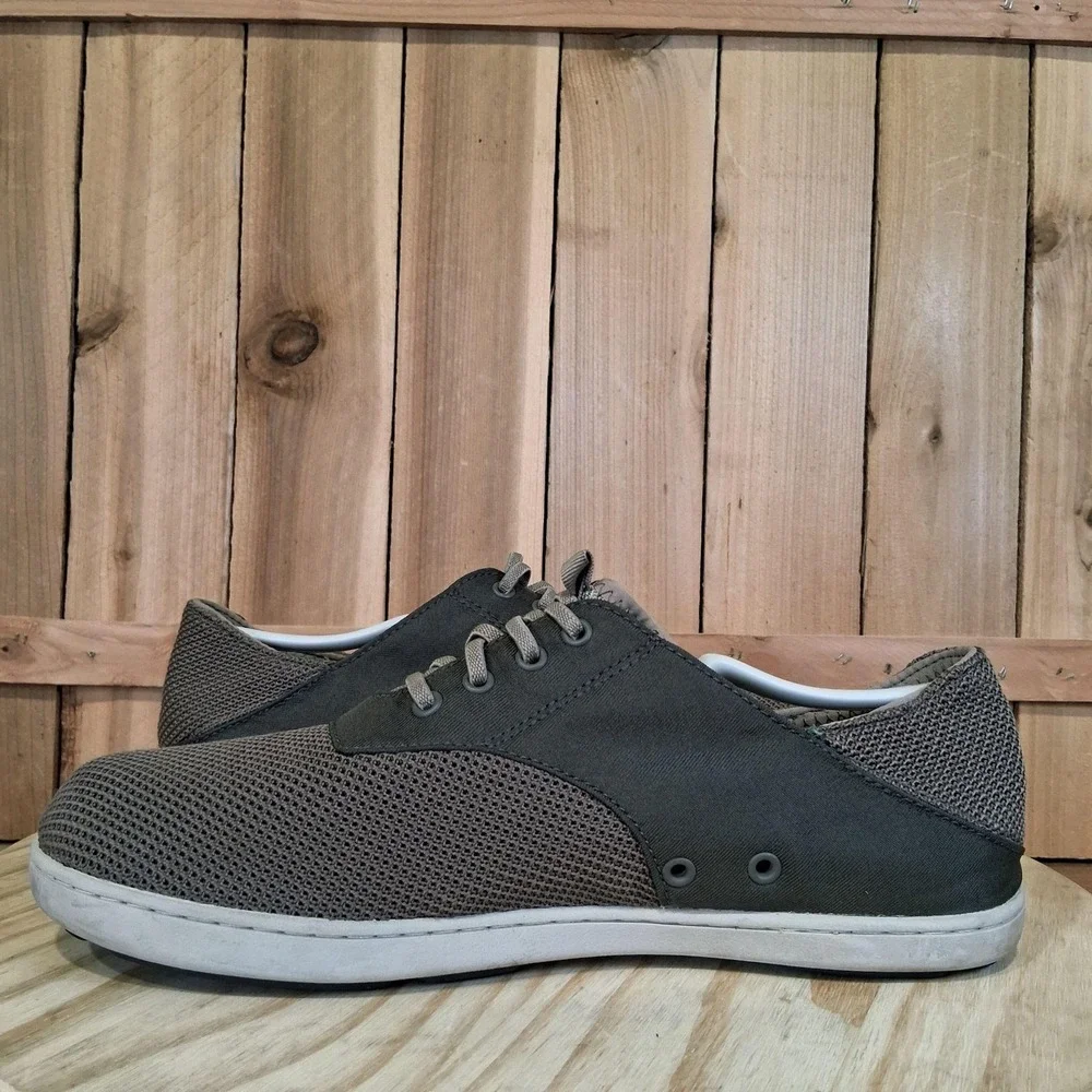 OluKai Nohea Moku Shoes Mens Size 8.5 Brown Mesh Lightweight Sneakers‎ Comfort